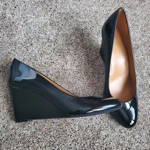 J.Crew Sylvia Patent Wedge Pumps Sz. 11